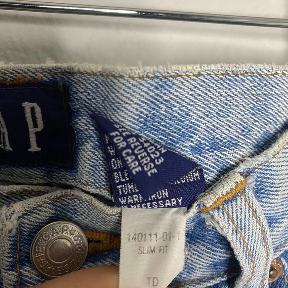 Gap Vintage Light Wash Distressed 90s Jeans Straight - Picture 3 of 8